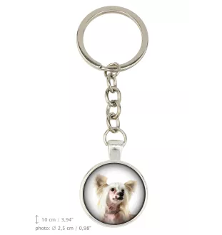 Chinesischer Schopfhund - Schlüsselanhänger mit Ihrem Foto, Schlüsselanhänger, Taschenanhänger der Marke Art-Dog