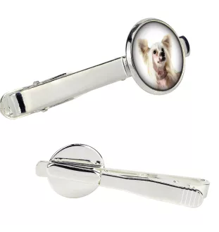 Chien chinois à crête, chien nu chinois - pince à cravate dans une boîte, cravate élégante, bijoux personnalisés de la marque Art-Dog