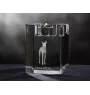Cirneco de l'Etna, Cirneco dell'Etna - Bougeoir avec photo de chien, porte bougie en cristal, cadeau personnalisé par la marque Art-Dog