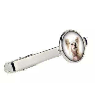 Chinese Crested Dog, Puff - cufflinks and tie with your photo, a suit decoration, men's jewelry from the Art-Dog brand.