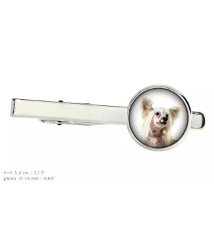 Chinesischer Schopfhund Ärmelknöpfe und Krawatte mit Ihrem Foto, Anzugaccessoire, Herrenschmuck der Marke Art-Dog