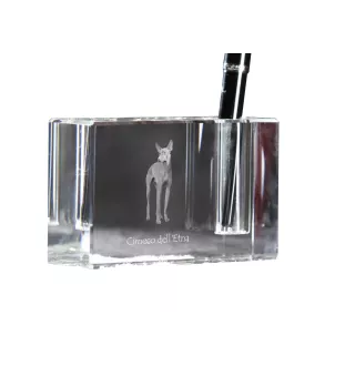 Cirneco dell'Etna penholder kryształowy z psem Art-Dog