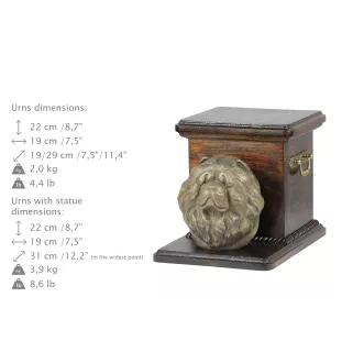 Chow Chow - urn for dog ashes with a statuette, elegant urn for a dog, unique urn with a bust of a dog by Art-Dog brand