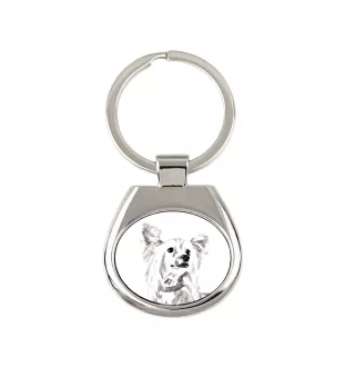 Chinesischer Schopfhund - Schlüsselanhänger mit Hund, Anhänger mit Aufdruck, personalisierter Anhänger der Marke Art-Dog