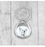 Chien chinois à crête, chien nu chinois - porte-clés avec chien, porte-clés imprimé, breloque personnalisée de la marque Art-Dog