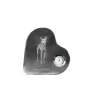 Cirneco dell'Etna - crystal clock with a dog picture, heart-shaped shelf clock, personalized standing clock by Art-Dog brand