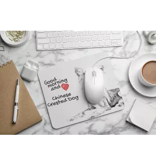 Chinesischer Schopfhund - Mauspad mit Druck, personalisiertes Mauspad mit Hund, einzigartiges Gadget für Büroangestellte von Art-Dog.