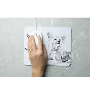 Grzywacz Chiński podkładka pod mysz z psem Art-Dog