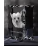 Grzywacz Chiński ramka kryształowa z psem Art-Dog