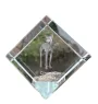 Cirneco dell'Etna - crystal cube with a photo, photo of a horse in crystal, cubic paperweight from Art-Dog brand
