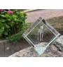 Cirneco dell'Etna - crystal cube with a photo, photo of a horse in crystal, cubic paperweight from Art-Dog brand