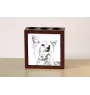 Chinese Crested Dog, Puff - pen holder with a dog, desk organizer with a print, personalized desk decoration from the Art-Dog brand.