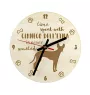 Cirneco dell'Etna - clock with a dog, wooden clock, wall clock for dog lovers, clock for desk and shelf, Art-Dog