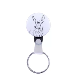 Cirneco de l'Etna, Cirneco dell'Etna - porte-clés avec l'image d'un chien, pendentif avec la propre graphique de la marque Art-Dog