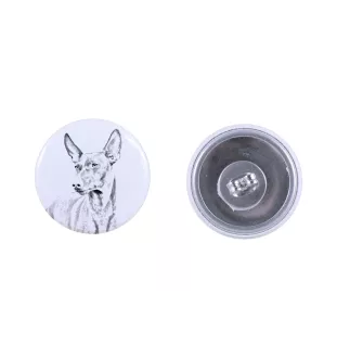 Cirneco de l'Etna, Cirneco dell'Etna - boucles d'oreilles uniques avec un chien, votre animal de compagnie sur un porte-clés, marque propre Art-Dog