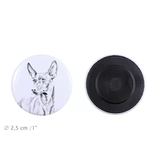 Cirneco dell'Etna Magnet mit einem Hundepfotenabdruck, außergewöhnlich leicht, starker Magnet, handgefertigtes Produkt der Marke Art-Dog