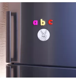 Cirneco dell'Etna Magnet mit einem Hundepfotenabdruck, außergewöhnlich leicht, starker Magnet, handgefertigtes Produkt der Marke Art-Dog