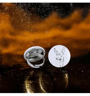 Cirneco de l'Etna, Cirneco dell'Etna - bijoux pour femmes avec l'image d'un chien, produit fait à la main, possibilité d'ajouter sa propre photo, marque Art-Dog