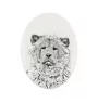 Chow Chow - commemorative plaque with a photo of a dog, tombstone with a print, personalized oval plaque from the Art-Dog brand