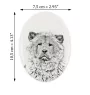 Chow Chow - commemorative plaque with a photo of a dog, tombstone with a print, personalized oval plaque from the Art-Dog brand