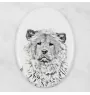 Chow Chow - Gedenktafel mit einem Foto eines Hundes, Grabplatte mit Druck, personalisierte ovale Platte der Marke Art-Dog