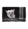 Chien chinois à crête, chien nu chinois - Porte-stylos, organiseur en cristal avec photo de chien, décoration de bureau unique par la marque Art-Dog