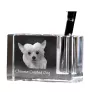 Grzywacz Chiński penholder kryształowy z psem Art-Dog