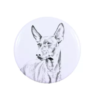 Cirneco de l'Etna, Cirneco dell'Etna - aimant avec un œil de chien, exceptionnellement léger, aimant puissant, produit fabriqué à la main par la marque Art-Dog