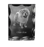 Chow Chow - crystal with a picture of a dog, glass statuette with a picture, unique frame with a picture from Art-Dog brand