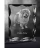 Chow Chow - crystal with a picture of a dog, glass statuette with a picture, unique frame with a picture from Art-Dog brand