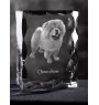 Chow Chow - Kristall mit einem Hundebild, Glasstatuette mit einem Bild, einzigartiger Bilderrahmen der Marke Art-Dog