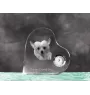 Chinesischer Schopfhund - Kristalluhr mit einem Hundebild, Herzregal-Uhr, personalisierte Standuhr der Marke Art-Dog