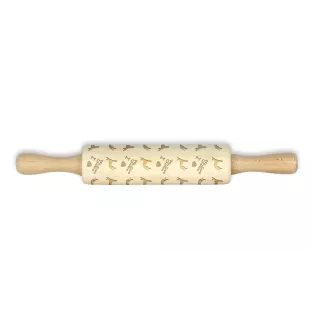 Cirneco dell'Etna - small rolling pin with a dog, patterned dough roller, gadget for ceramicists from the Art-Dog brand