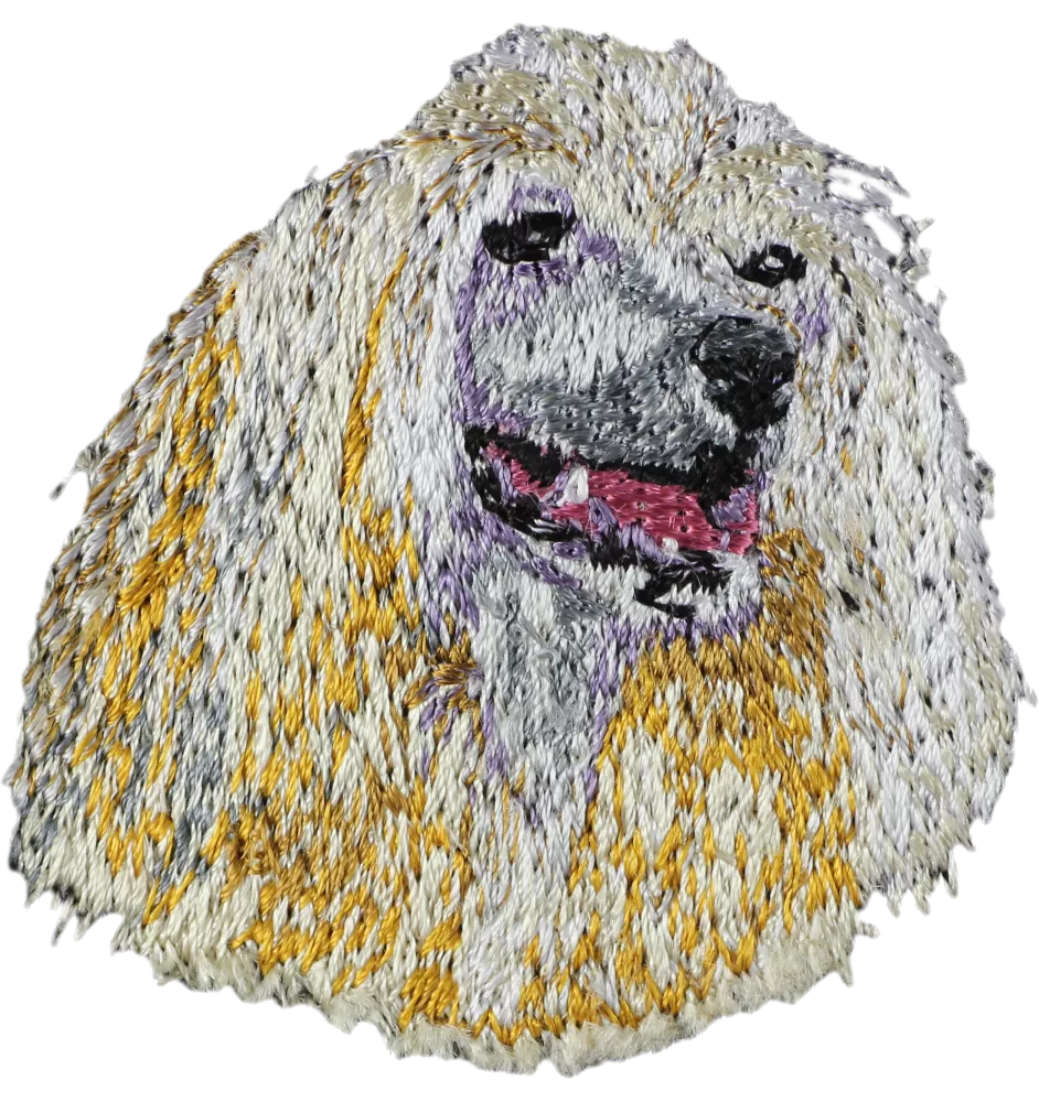 Chien chinois à crête, chien nu chinois - écusson en forme de chien, patch brodé, décoration unique pour sac à dos de la marque Art-Dog