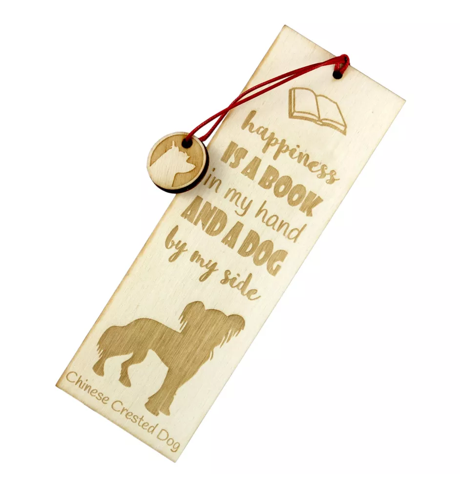 Chinesischer Schopfhund - Lesezeichen mit Hund, personalisiertes Lesezeichen, Hundeaccessoire für Leser der Marke Art-Dog
