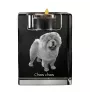 Chow Chow - Kerzenhalter mit Hundefoto, Teelichthalter aus Kristall, personalisiertes Geschenk der Marke Art-Dog