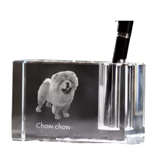 Chow Chow, Chowchow - Porte-stylos, organiseur en cristal avec photo de chien, décoration de bureau unique par la marque Art-Dog
