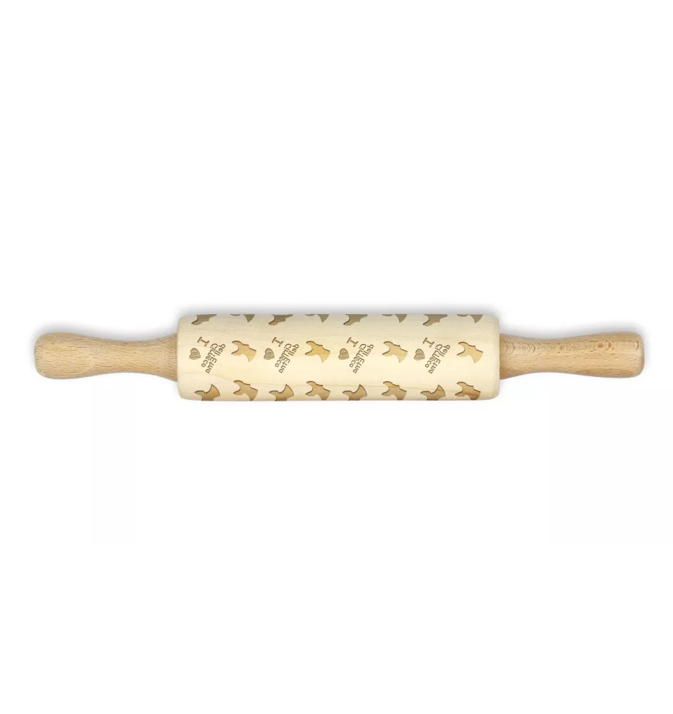 Cirneco dell'Etna - kleiner Nudelholz mit Hundemuster, Nudelholz für Kinder, Verzierung von Keramikton von Art-Dog.