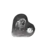 Chow Chow - crystal clock with a dog picture, heart-shaped shelf clock, personalized standing clock by Art-Dog brand