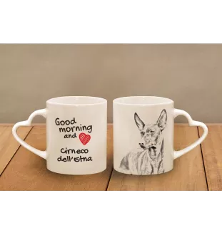Cirneco de l'Etna, Cirneco dell'Etna - tasse avec chien, une tasse adorable avec une anse en forme de cœur, un cadeau universel de la marque Art-Dog