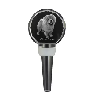 Chow Chow, Chowchow - Bouchon de bouteille en cristal, bouchon de vin unique avec photo, cadeau personnalisé pour sommelier par la marque Art-Dog