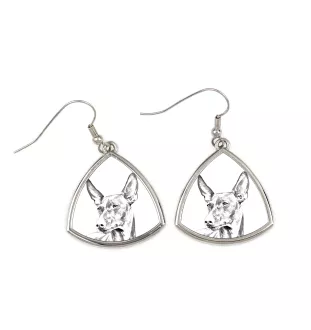 Cirneco de l'Etna, Cirneco dell'Etna - boucles d'oreilles avec chien, boucles d'oreilles pendantes avec photo, bijoux personnalisés avec impression de la marque Art-Dog