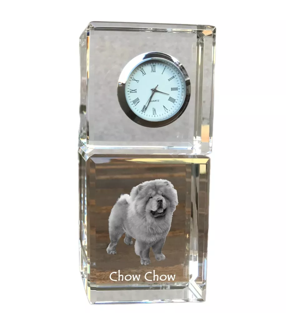 Chow Chow zegar kryształowy z psem Art-Dog