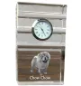 Chow Chow - glass clock with a photo, photo of a dog in crystal, personalized standing office clock by Art-Dog brand