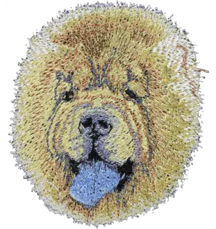 Chow Chow - Hund geformtes Aufnäher, besticktes Patch, einzigartiges Dekor für den Rucksack der Marke Art-Dog