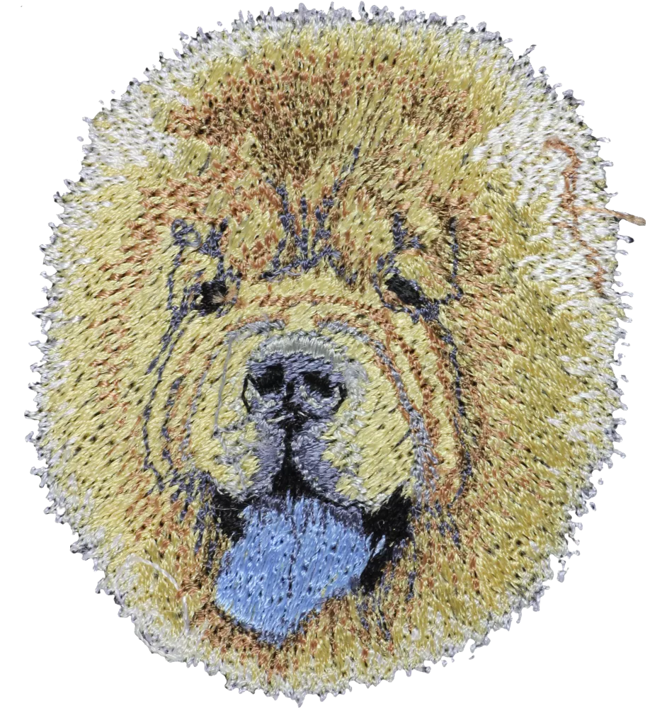Chow Chow - Hund geformtes Aufnäher, besticktes Patch, einzigartiges Dekor für den Rucksack der Marke Art-Dog