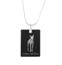Cirneco de l'Etna, Cirneco dell'Etna - Pendentif en cristal avec chien, collier en argent avec photo, pendentif personnalisé par la marque Art-Dog