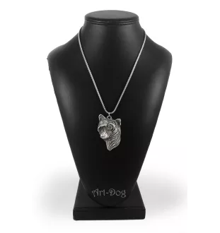 Chinesischer Schopfhund - Halskette mit Hund, Hundeanhänger an einer silbernen Kette, einzigartiger Schmuck der Marke Art-Dog