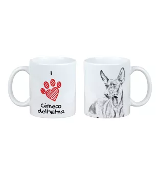 Cirneco de l'Etna, Cirneco dell'Etna - tasse avec chien, une tasse adorable avec une illustration, un cadeau avec votre photo de la marque Art-Dog