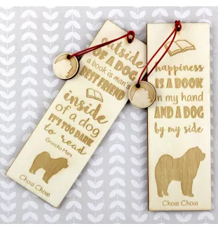 Chow Chow - Lesezeichen mit Hund, personalisiertes Lesezeichen, Geschenk für Bücherwurm von der Marke Art-Dog
